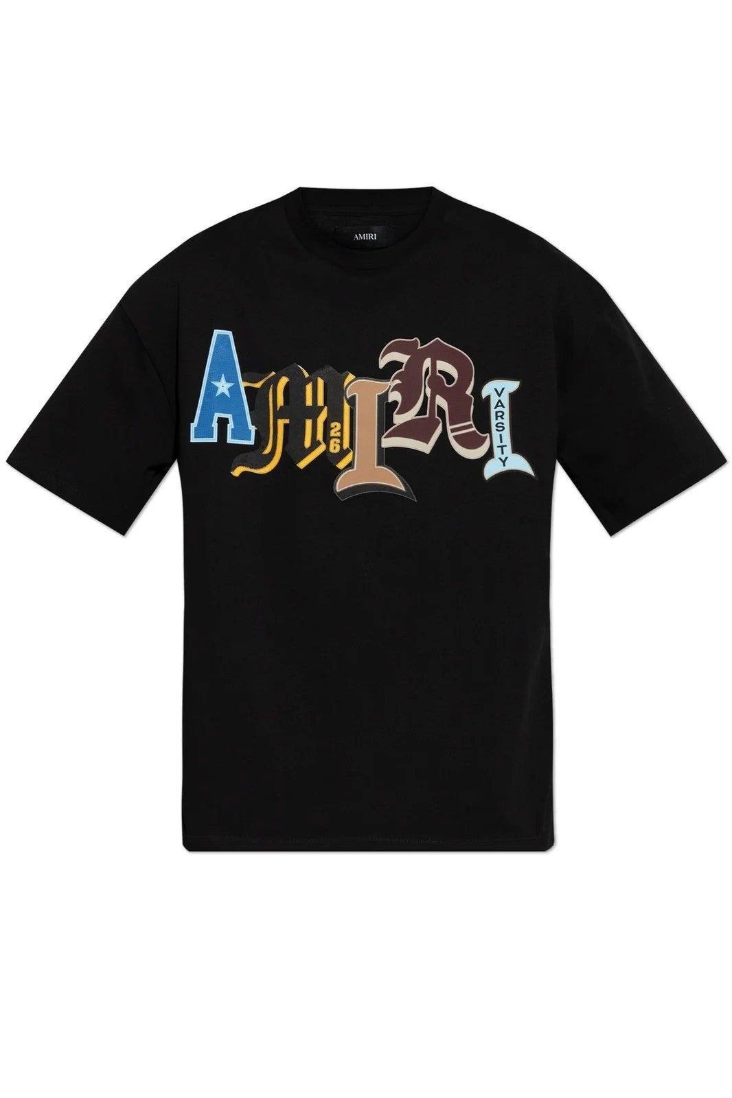 Amiri Tee Black Varsity Patch Oversized
