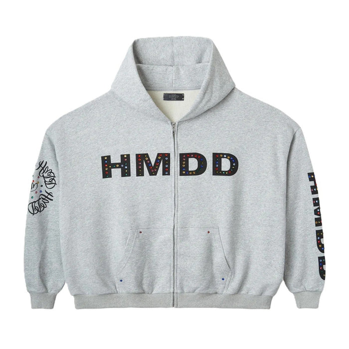 HMDD Hoodie Grey Chimstone Zip Up