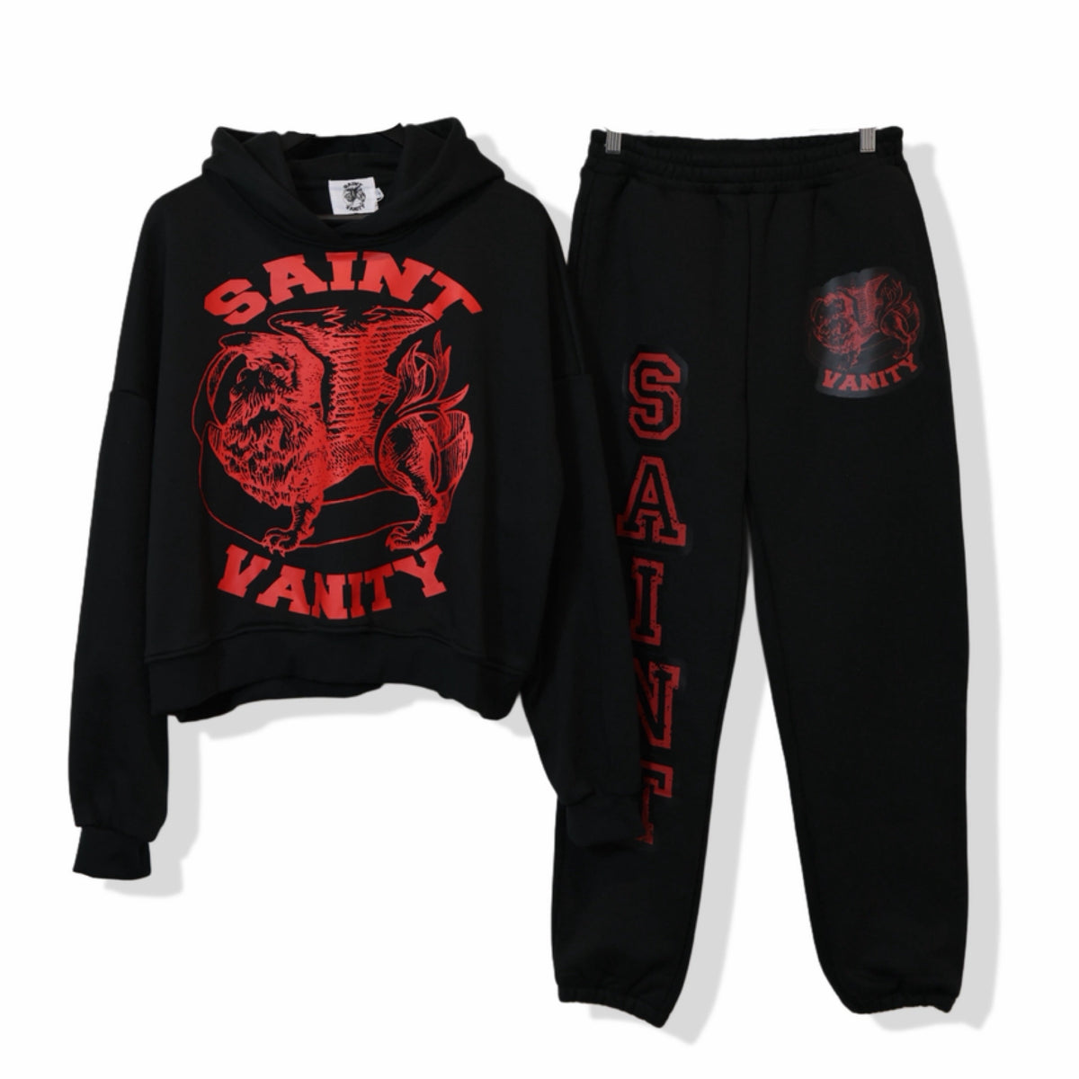 Saint Vanity Sweatsuit Griffin Black Red