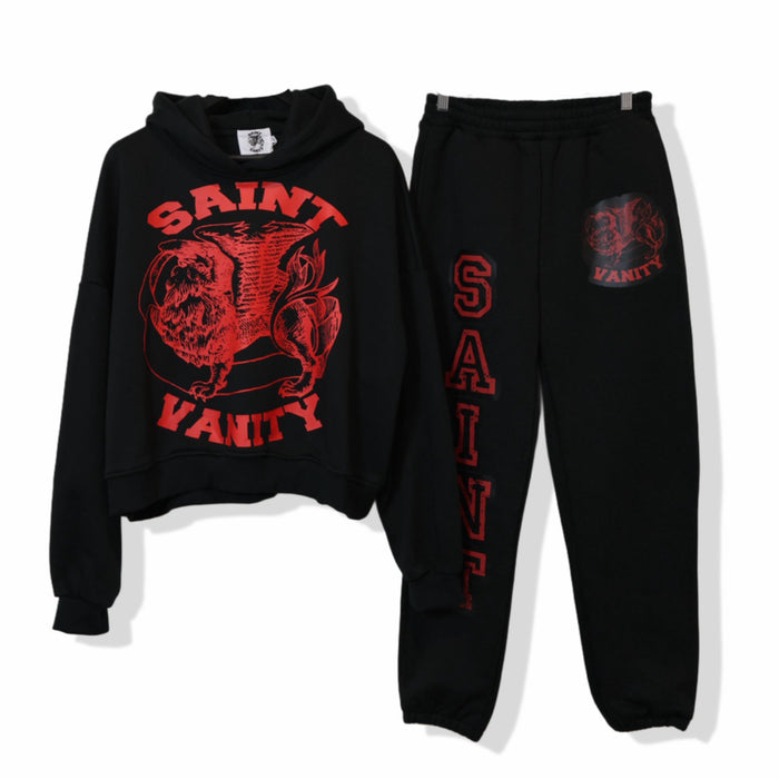 Saint Vanity Sweatsuit Griffin Black Red