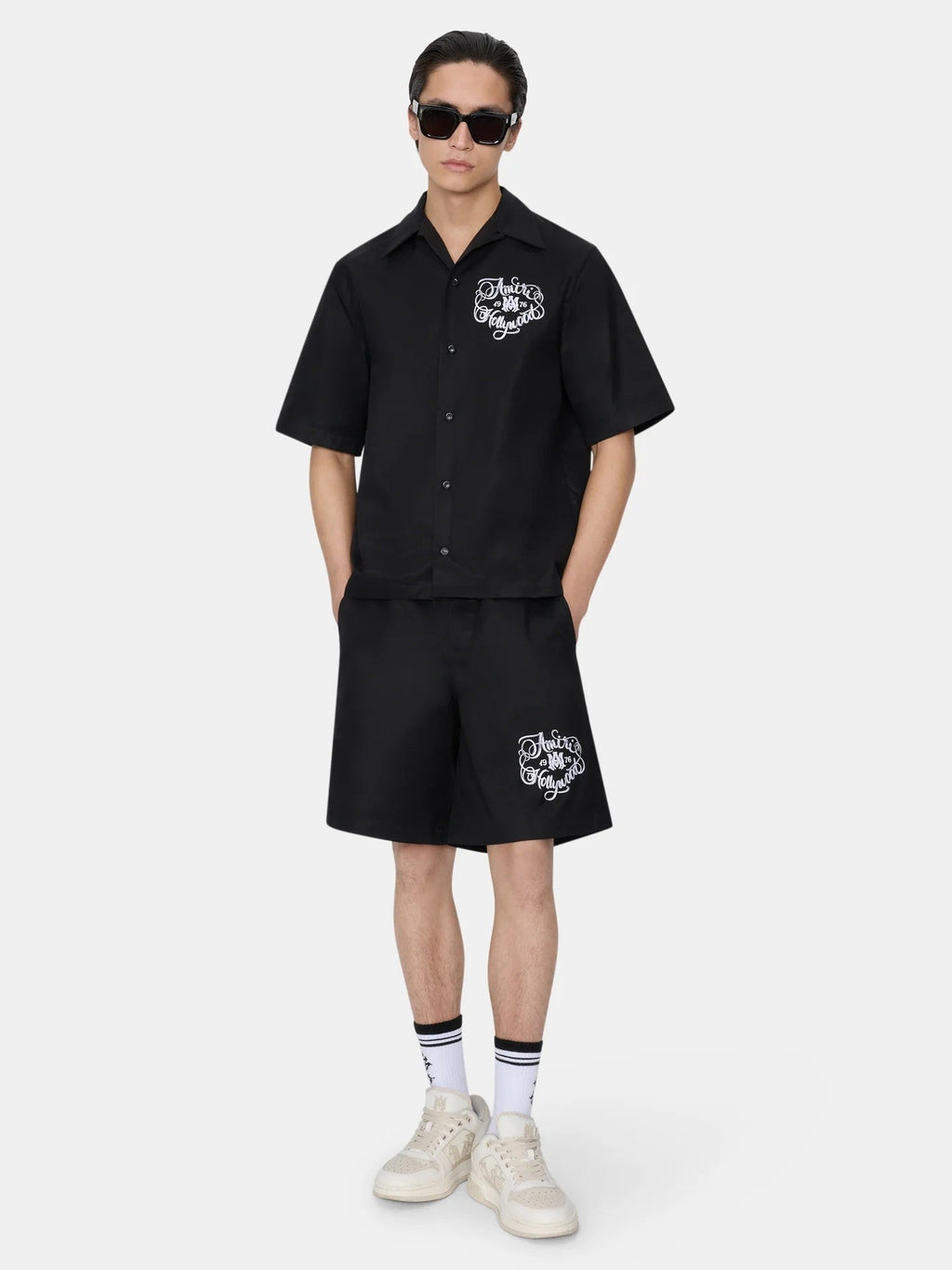Amiri Shorts Black Hollywood