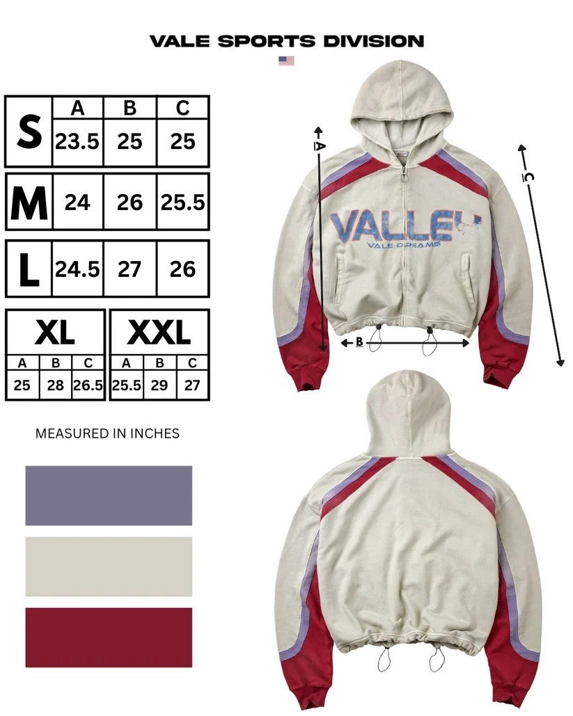 Vale Forever Hoodie ROCKET ZIP UP Grey