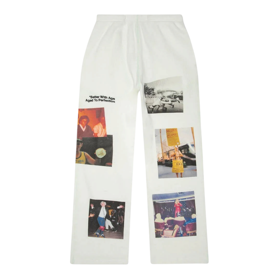 Better With Age White Ricky Waffle Sweatpant