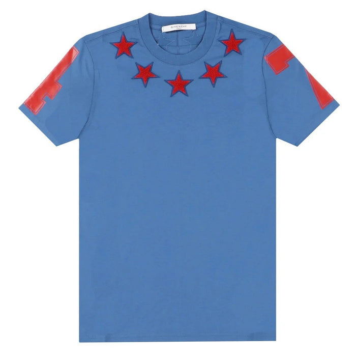 Givenchy Tee Blue Red Stars