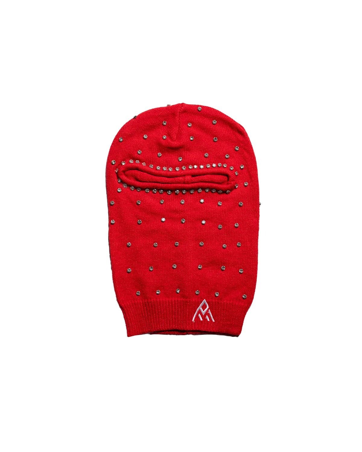 Paper Money Red Diamante Ski Mask