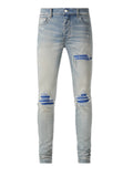Amiri Jeans Mx1 Antique Indigo Blue Patch