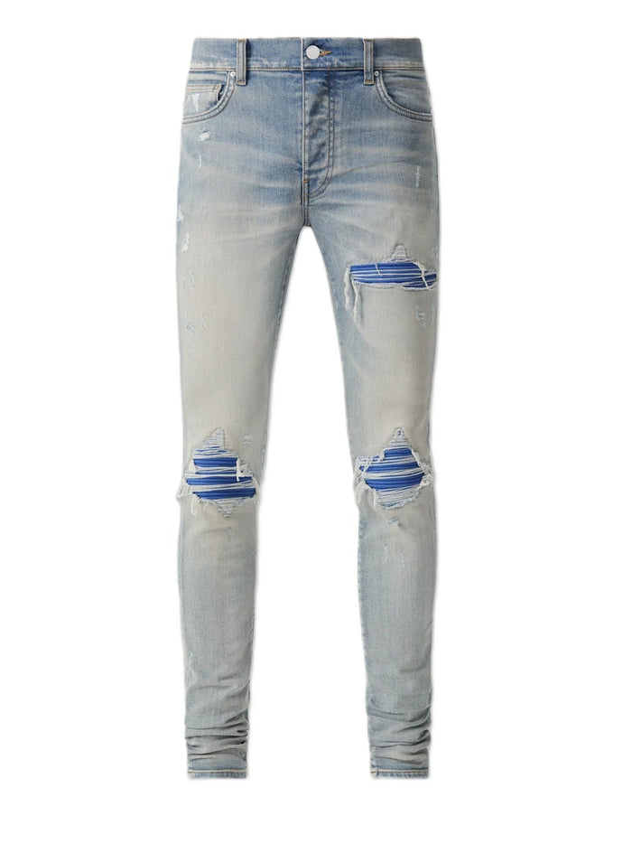 Amiri Jeans Mx1 Antique Indigo Blue Patch