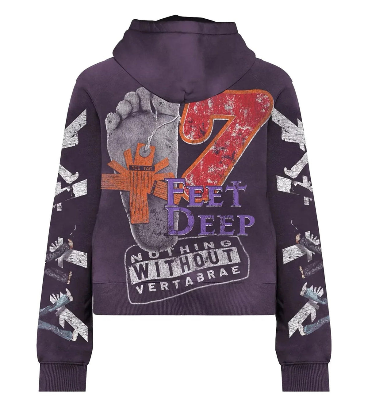 Vertabrae Hoodie Purple Muse Zip Up