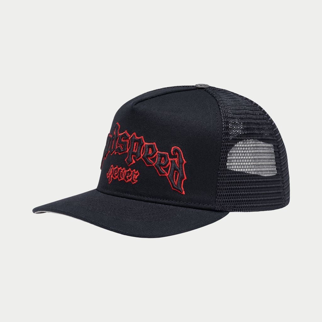 Godspeed Black Red FOREVER TRUCKER HAT