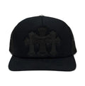 Chrome Hearts Black Cemetery Triple Cross Patch Trucker Hat