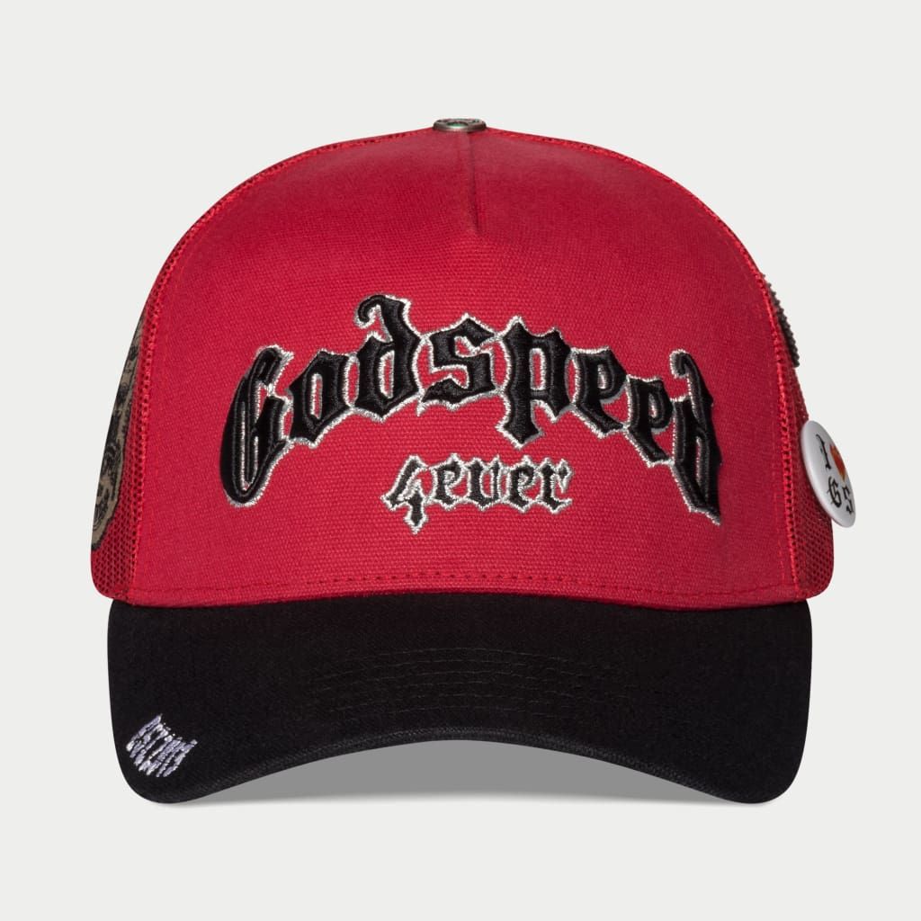 Godspeed Hat Red Black GS FOREVER TRUCKER