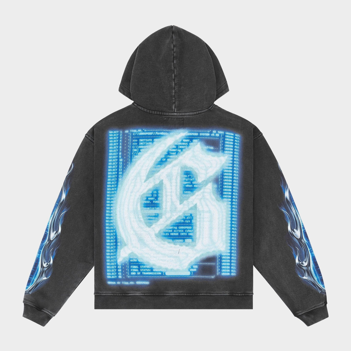 Godspeed Aura Farm Black Blue Hoodie