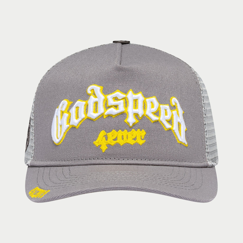 Godspeed Hat Grey Yellow GS Forever Trucker