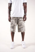 Paper Money Shorts Camo Tan Crystallized