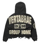 Vertabrae Hoodie Black Group Home