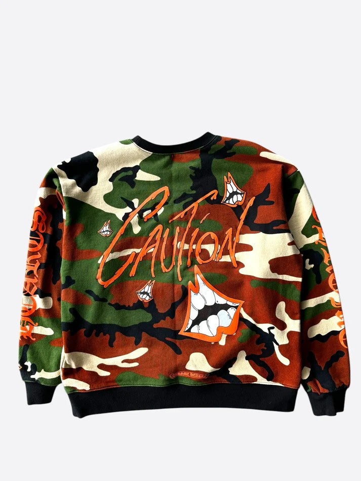 Chrome Hearts Crewneck Matty Boy Caution Camo Preowned