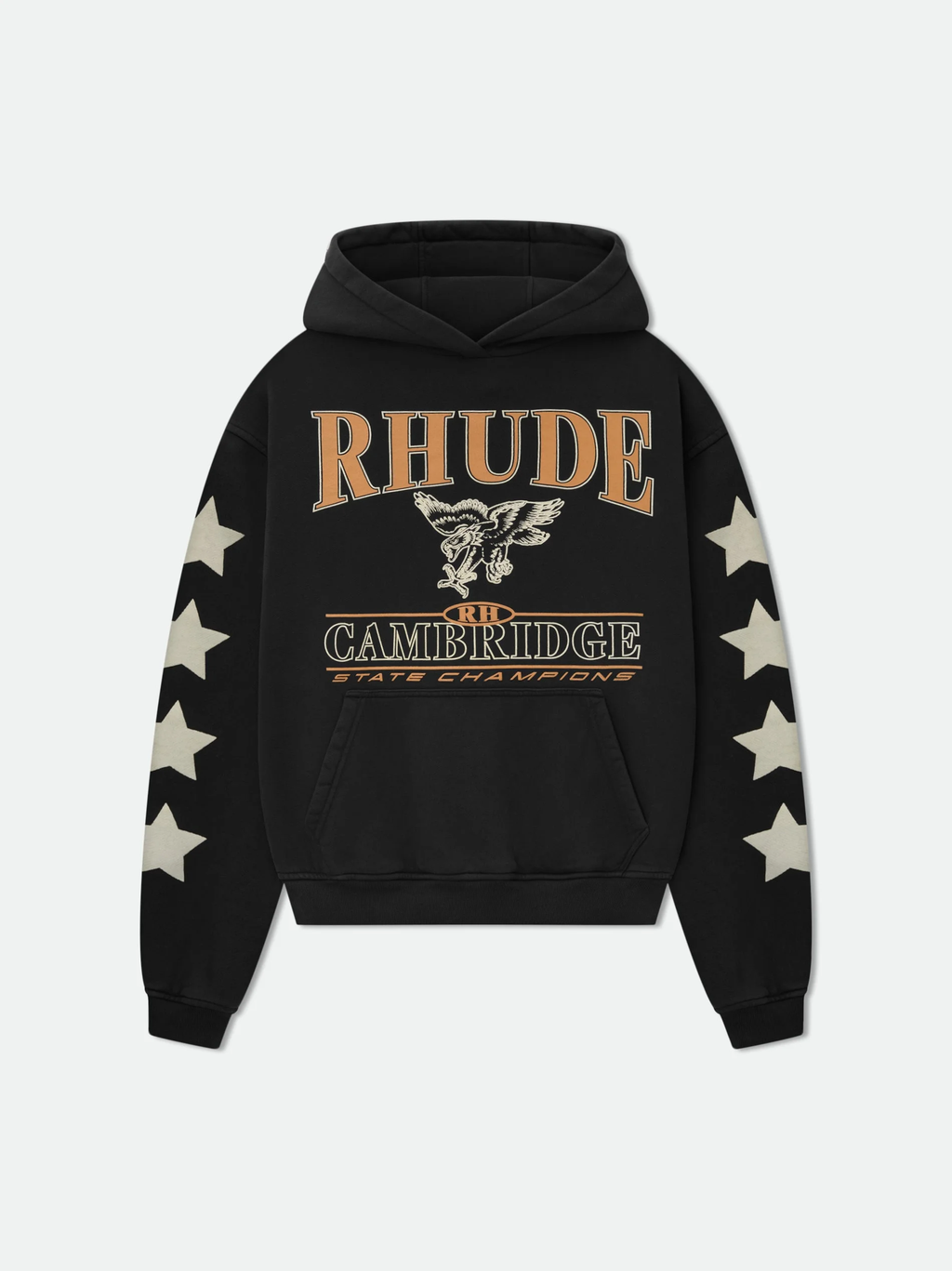 Rhude Hoodie Black Cambridge State Champs