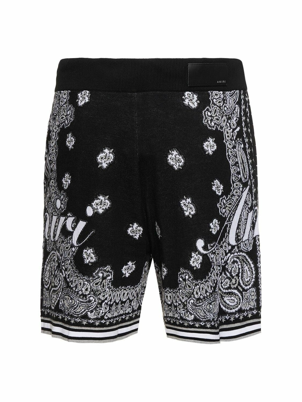 Amiri Cotton Shorts Black Bandana White