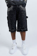 Paper Monet Shorts Black CRYSTALIZED