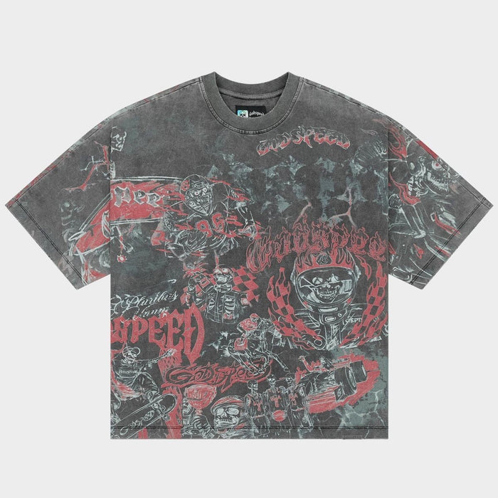 Godspeed Tee Sketch Archive Grey Wash