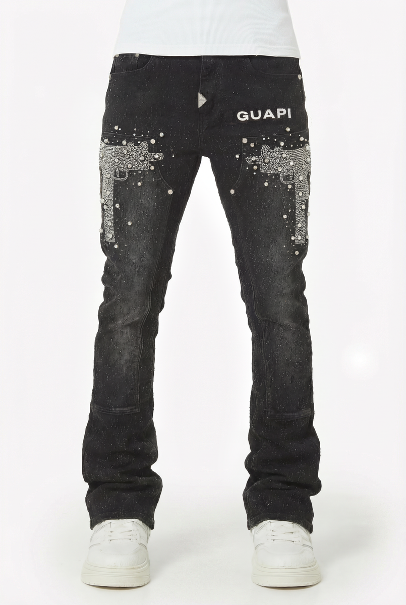 GUAPI JEANS Obsidian Black Uzi Denim