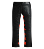 Lost Shdws Leather Pant Black Red