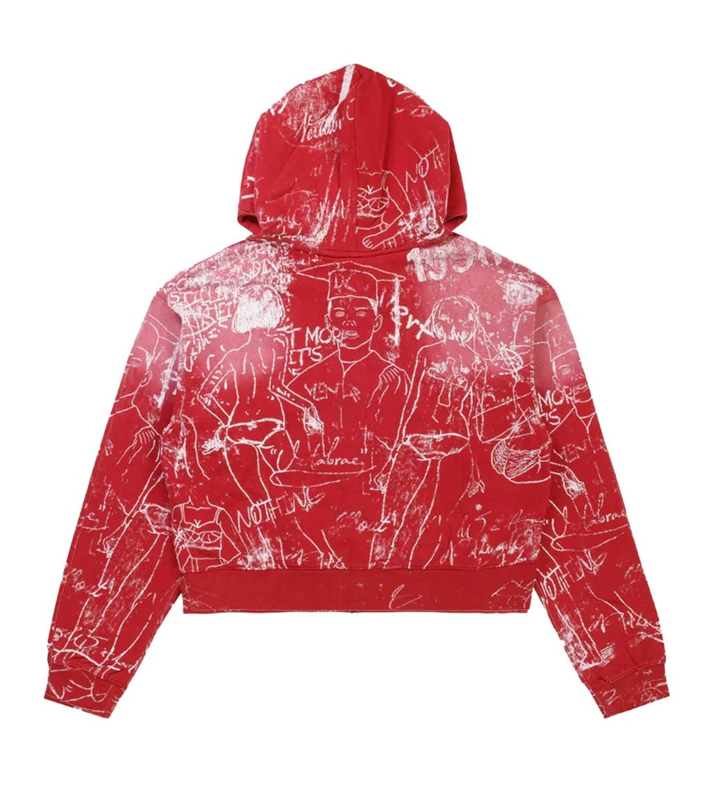 Vertabrae Hoodie Red Silo Sketch