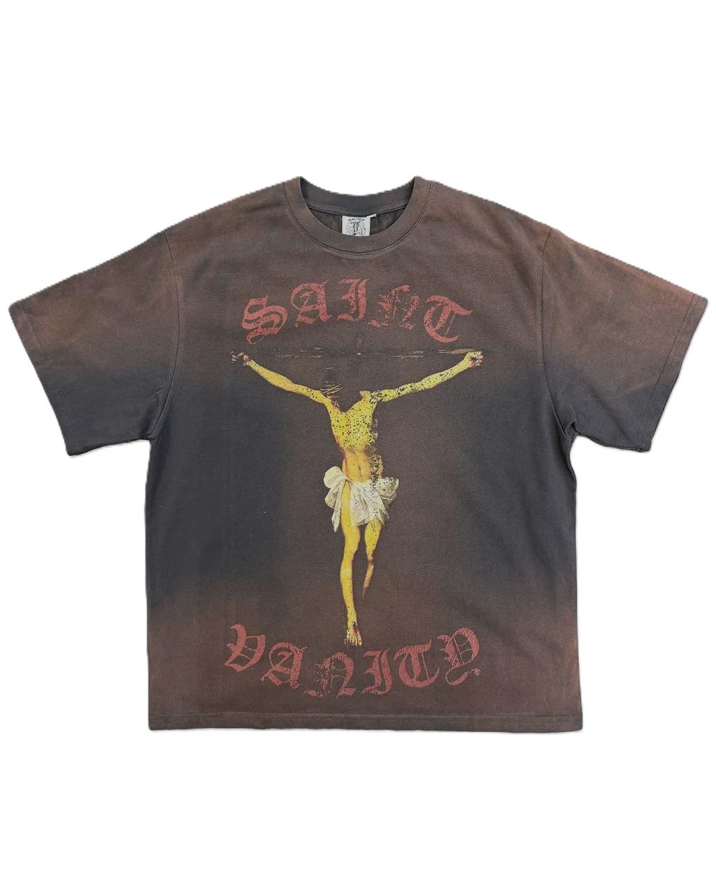 Saint Vanity Tee Crucified Washed Brown