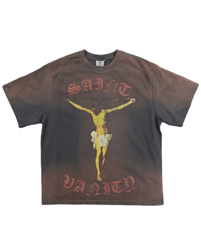 Saint Vanity Tee Crucified Washed Brown