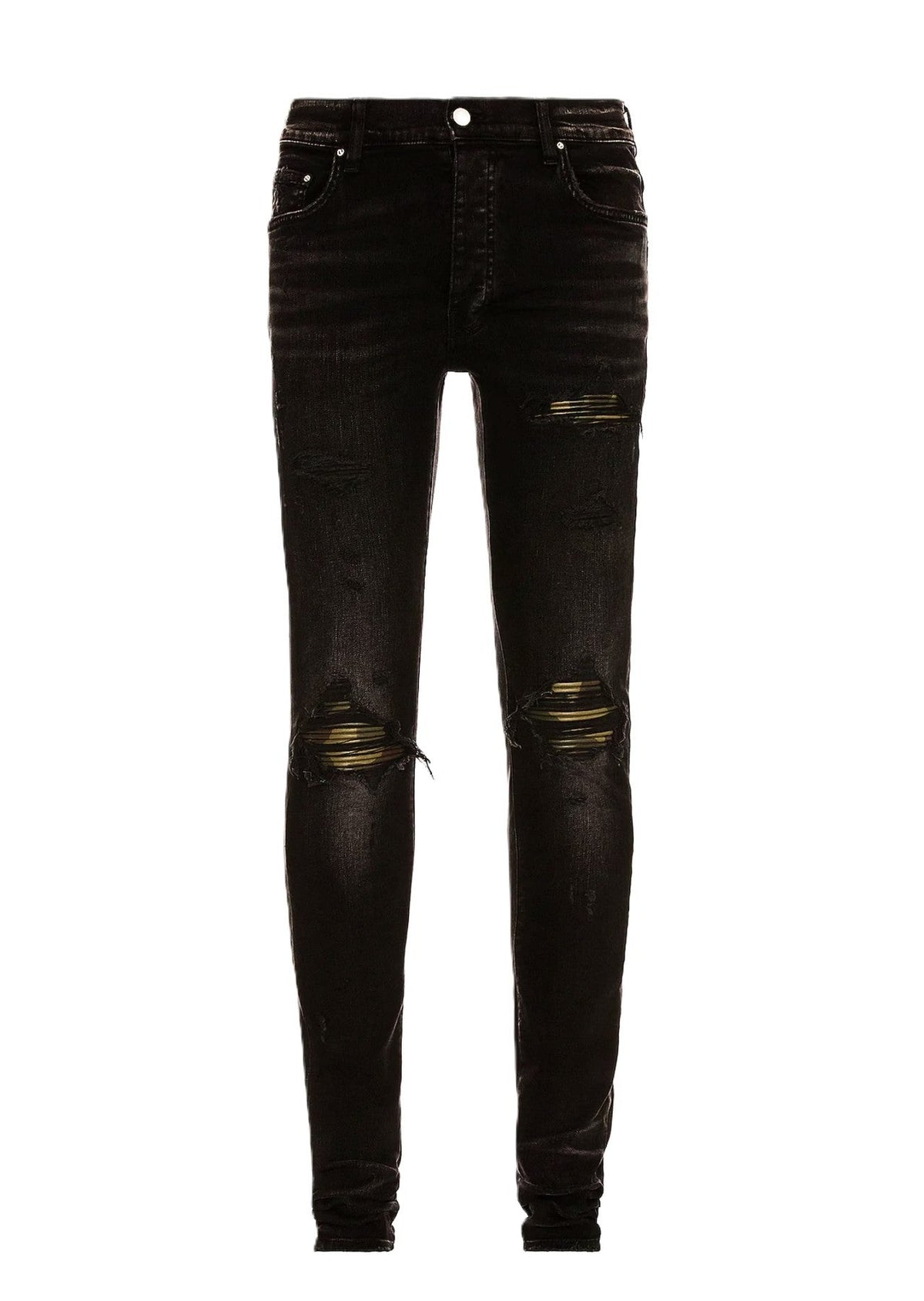 Amiri Jeans Mx1 Black Aged Camo Patch