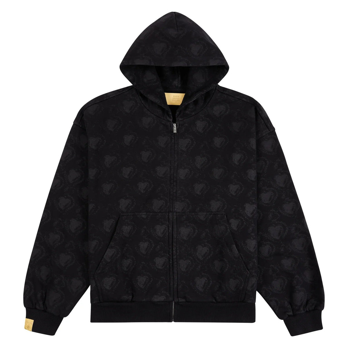 WSC Hoodie Monogram Black Zip Up