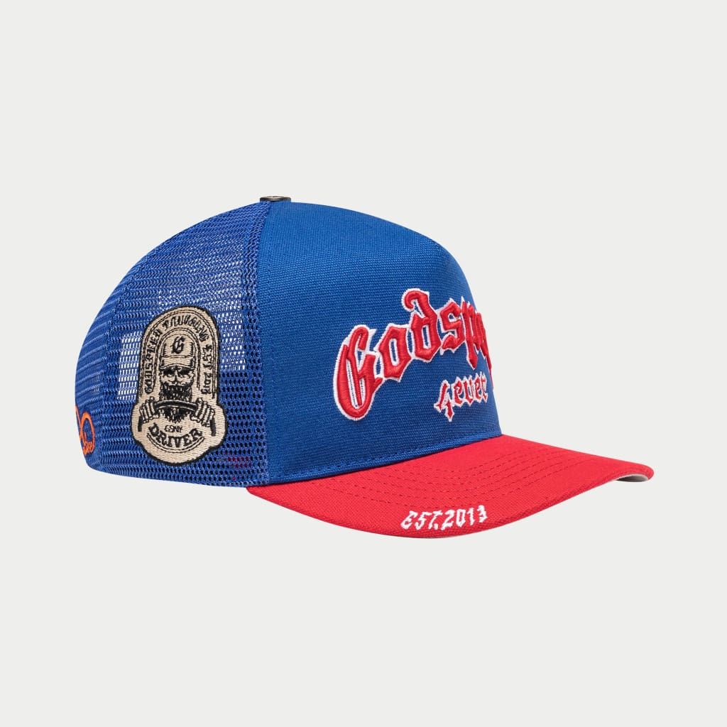Godspeed GS FOREVER TRUCKER HAT BLUE/RED