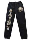 Saint Vanity Logo Sweatpants Black Cream