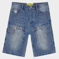 Godspeed Blue Denim Shorts Twin Panel