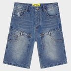 Godspeed Blue Denim Shorts Twin Panel