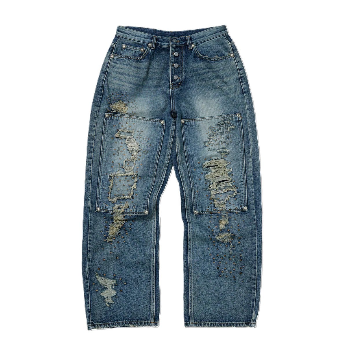 Thug Club Pants Vintage Double Knee Blue