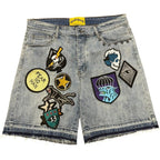 Godspeed Denim Shorts Patchwork