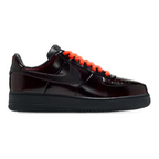 FLEX SHOP Nike Air Force 1 Family Reunion Air Soul sneaker in dark burgundy patent leather with bright orange laces.