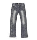 VICIOUS JEANS DARK GREY CARPENTER FLARE RHINESTONE VC654