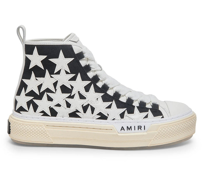 Amiri Court Sneakers Black White Stars