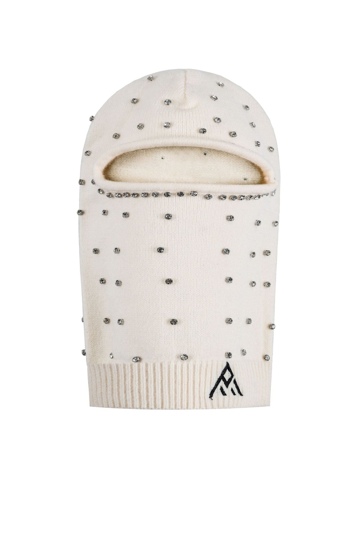 Paper Money Cream Diamante Ski Mask