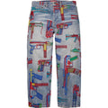Supreme Blue Jeans Guns Embroidered loose fit