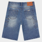 Godspeed Blue Denim Shorts Twin Panel