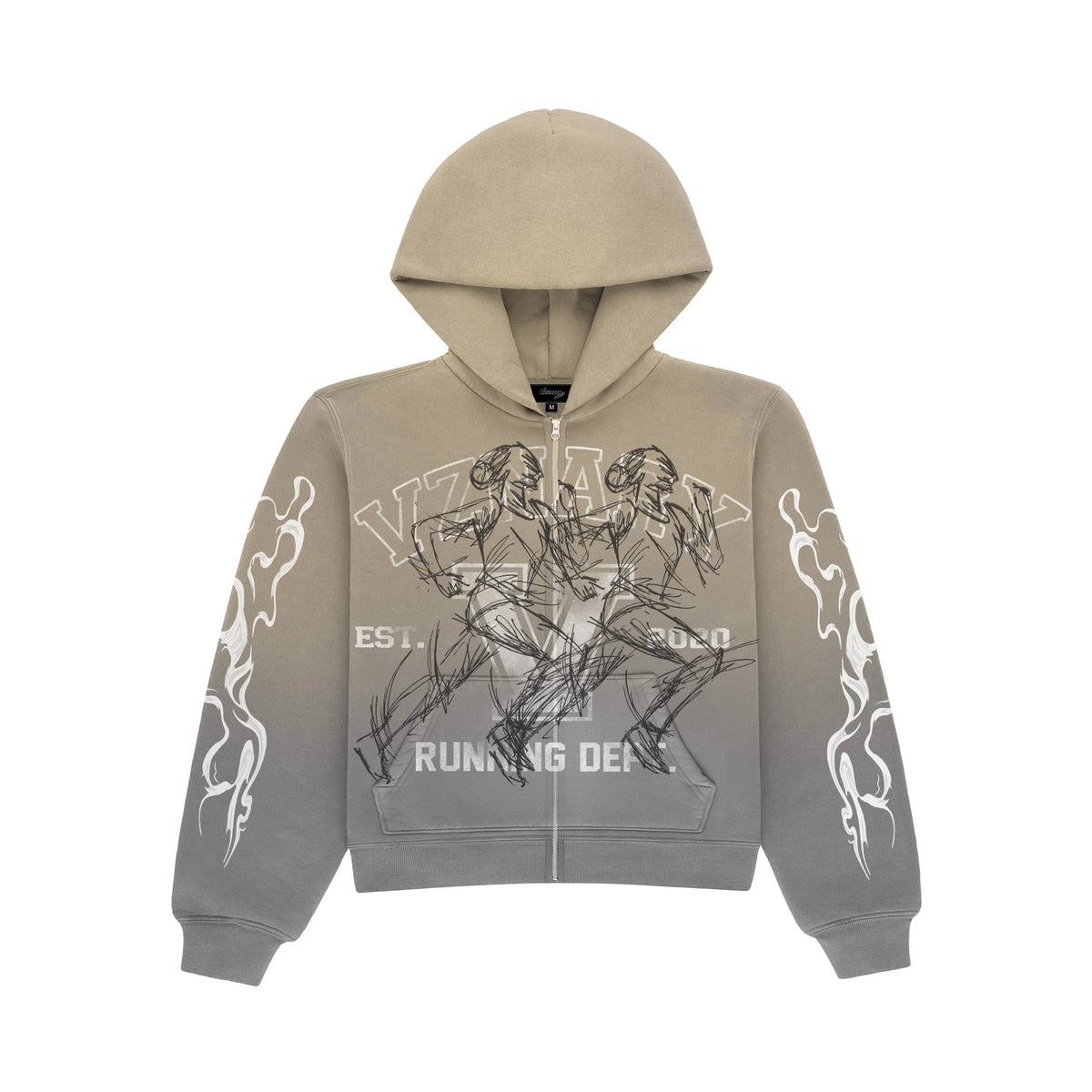 Visionary Club Hoodie Grey OVERSIZED ZIP UP