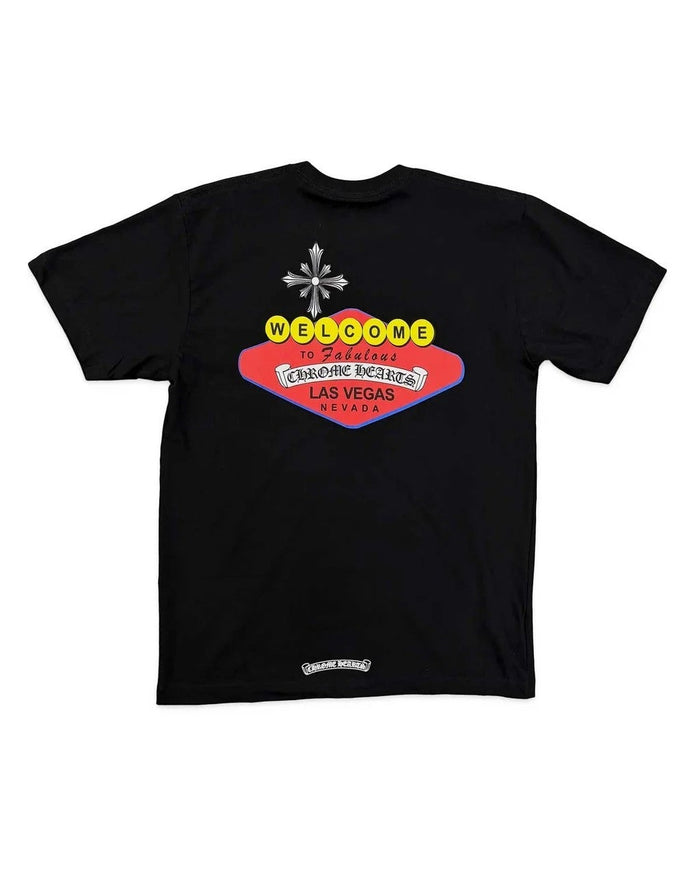 Chrome Hearts Tee Las Vegas Exclusive Scroll Logo Black