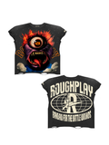 Roughplay Tee Monster Grey Orange Sleeveless