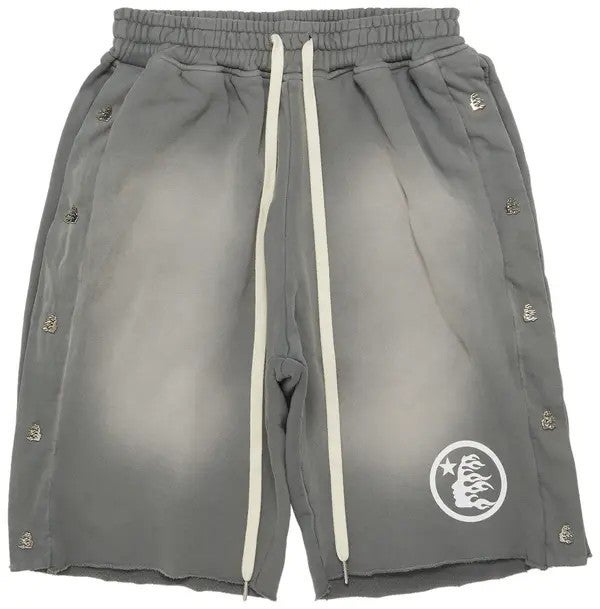 Hellstar Snap Shorts Grey