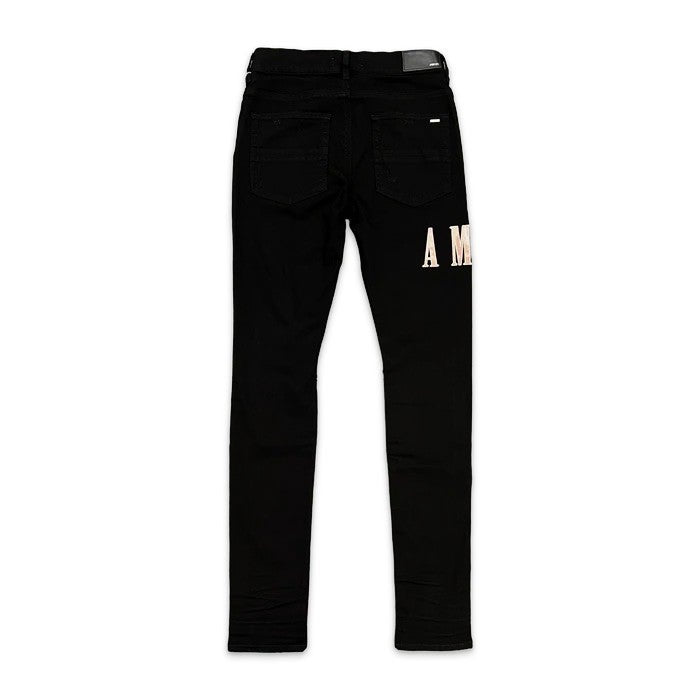 Amiri Jeans Black Red Tie Dye Core Logo