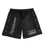 Triple Sevens Shorts Black Nylon Button