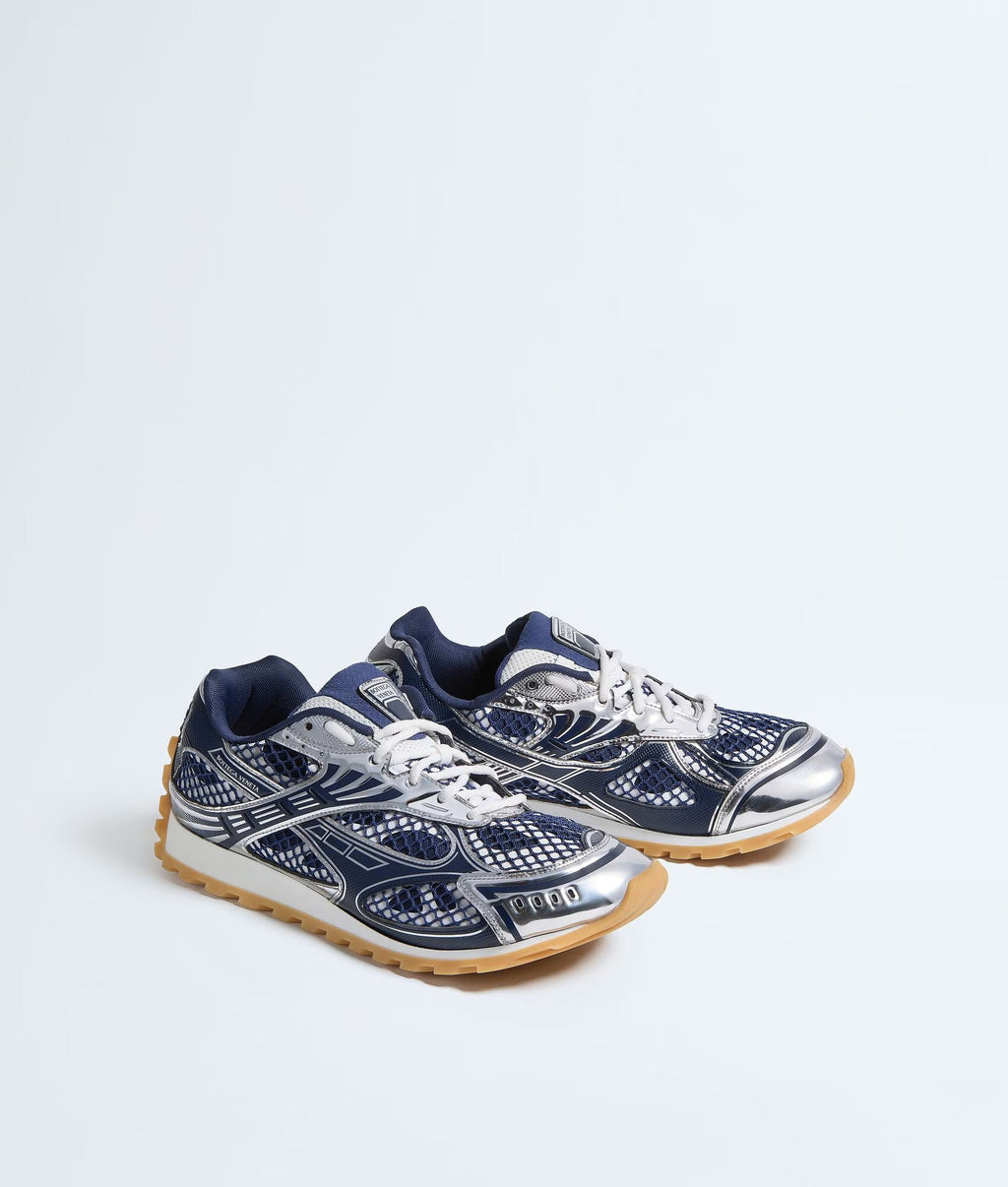 Bottega Veneta Orbit Sneaker Abyss Blue Silver